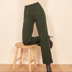 Reformation Lani Work Pant - Forest
